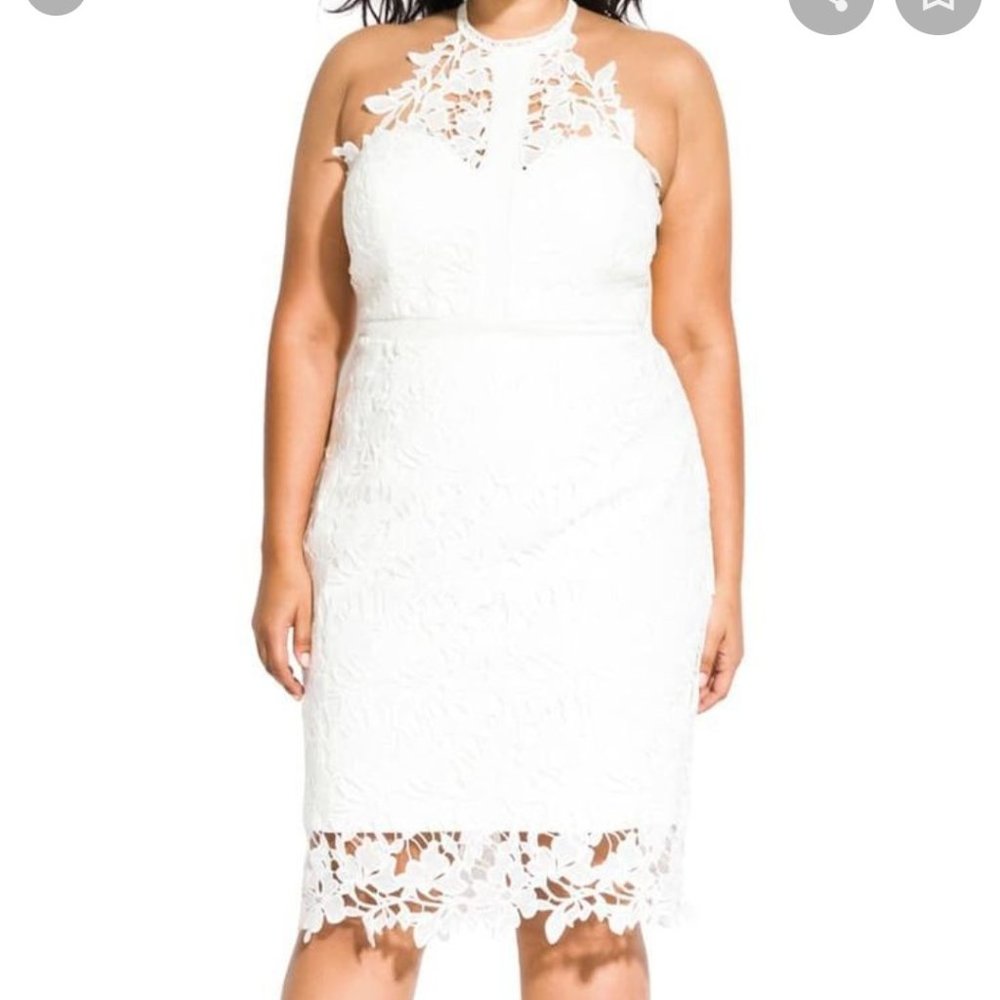 City Chic LACE VICTORIAN DRESS- plus size L / 20